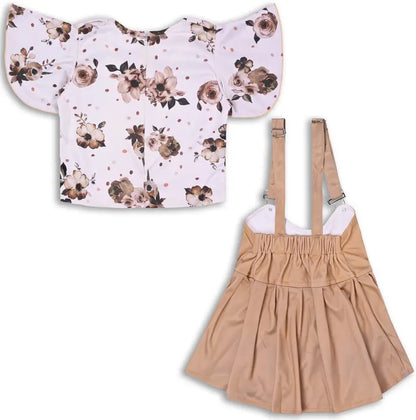 Dungaree For Girls Casual Printed PolycottonÂ csl987bg
