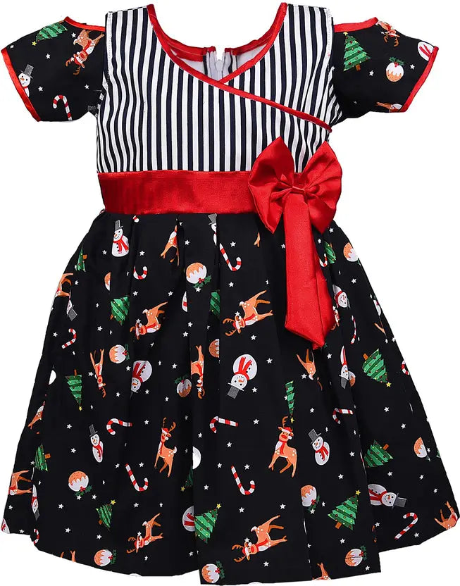 Girls Midi/Knee Length Casual Dress  ctn285blk