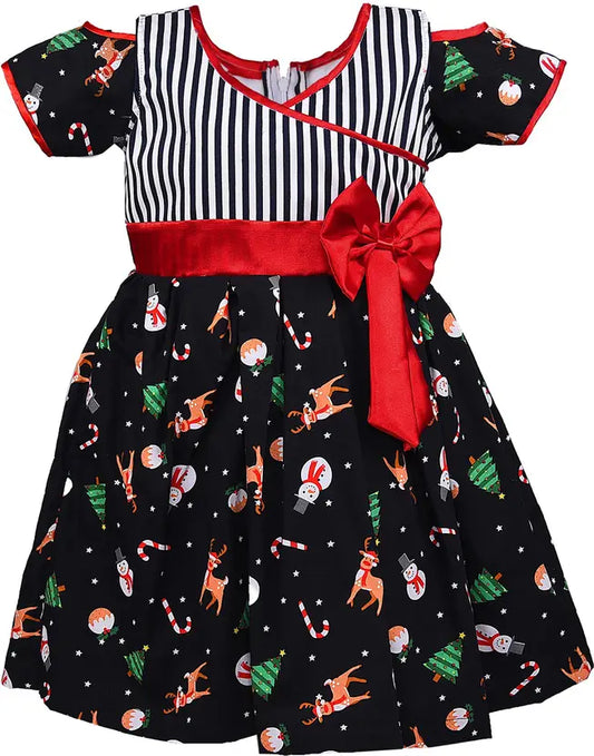 Girls Midi/Knee Length Casual Dress  ctn285blk