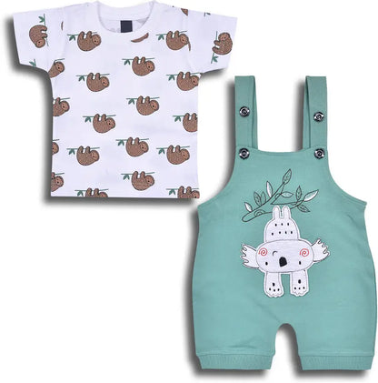 Baby Boys Casual T-shirt Dungaree bt596grn