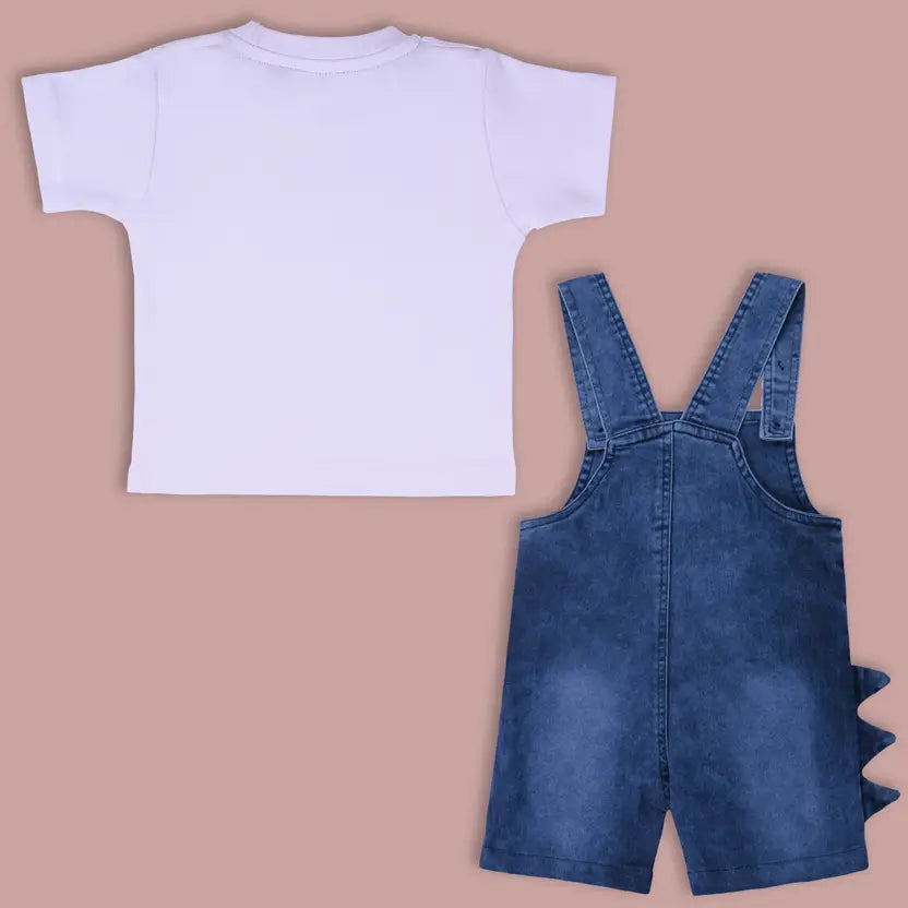 Dungaree For Baby Boys Casual Solid Cotton Blend 