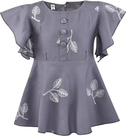 Girls Midi/Knee Length Casual Dress csl578gry