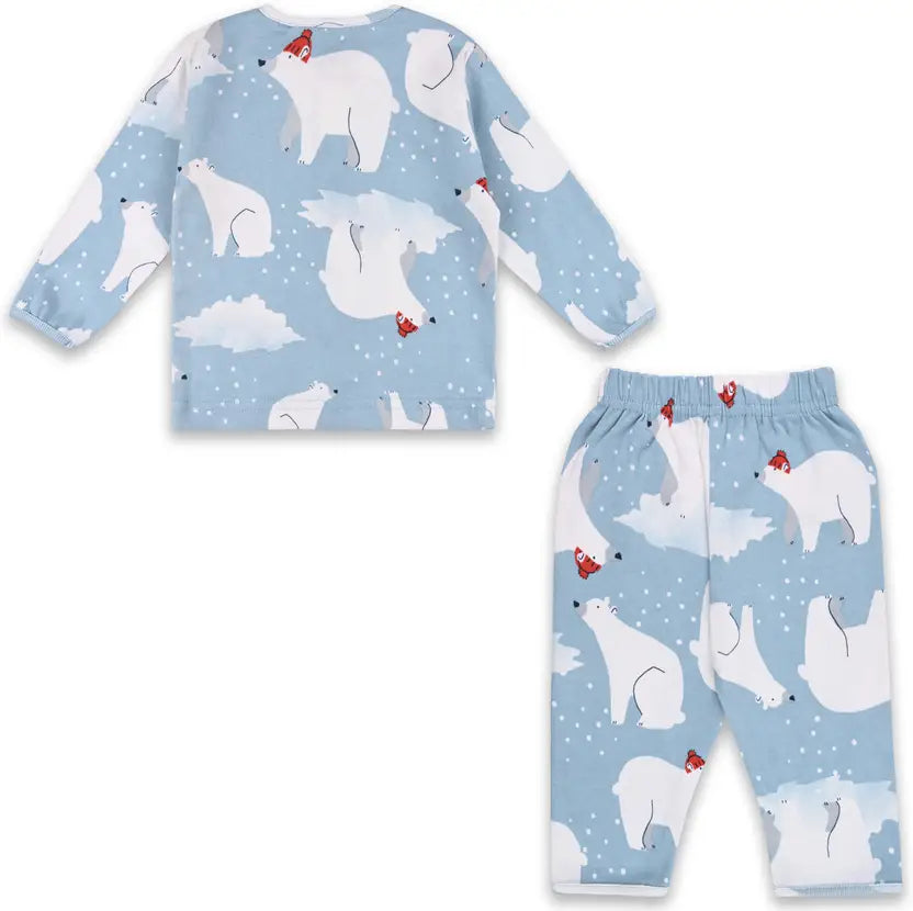 Boys Cartoon Printed Nightsuit Set ndp74blu