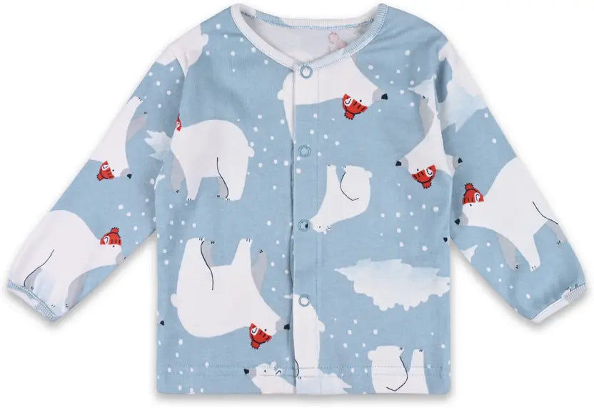 Boys Cartoon Printed Nightsuit Set ndp74blu