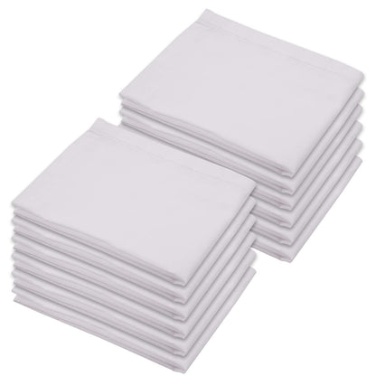 Wish Karo Hankie pure cotton super fine soft thin white Handkerchief for Men - Pack of 12 - Wish Karo