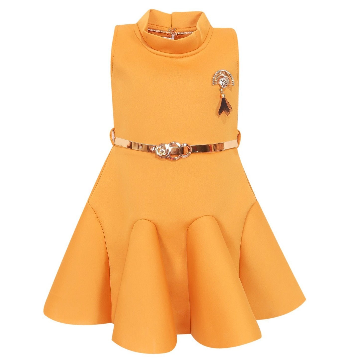 Baby Girls Party Wear Frock Dress fe2438ylw -   Dresses