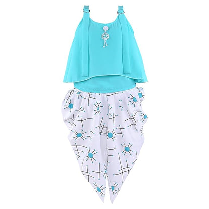 Baby Girls Top and Dhoti Pant Dress For Girls-(csl302blu)