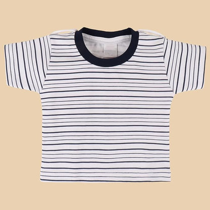 Boys Striped Printed Cotton Dungaree Set bt666