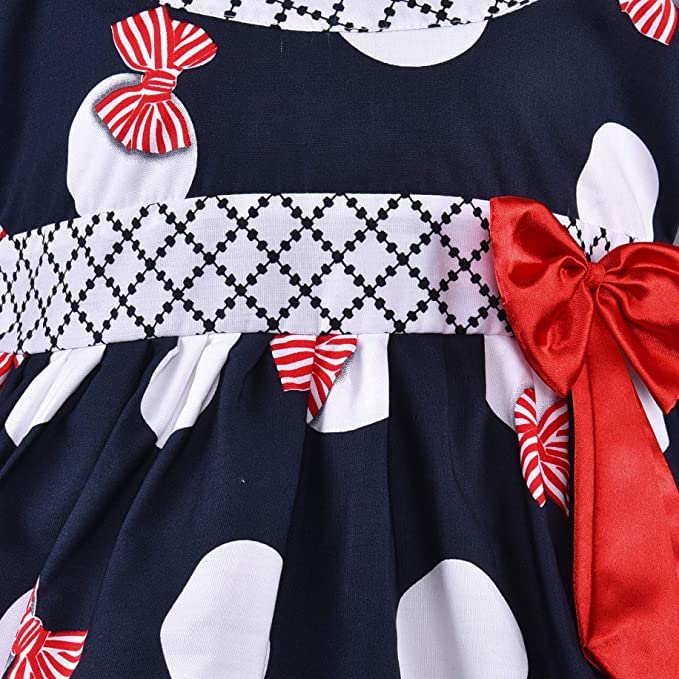 Girls Pure Cotton Printed Summer Casual Dress