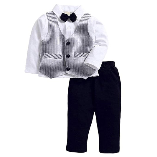 Boys Striped Cotton Party wear - Wish Karo - photo 1