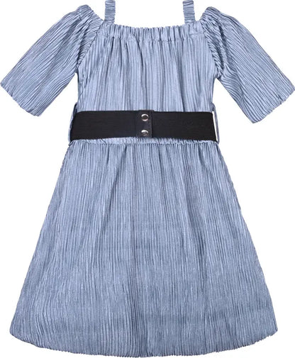 Girls Midi/Knee Length Belt Party Dress