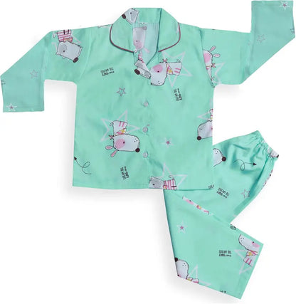 Boys & Girls Printed Polyester Blend Kids Nightwear for bulk rates | Kids Night Dress Wholesale
