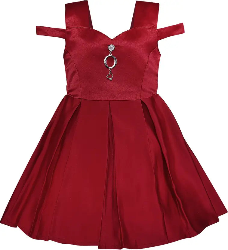 Girls Midi/Knee Length Party Dress stn738mrn