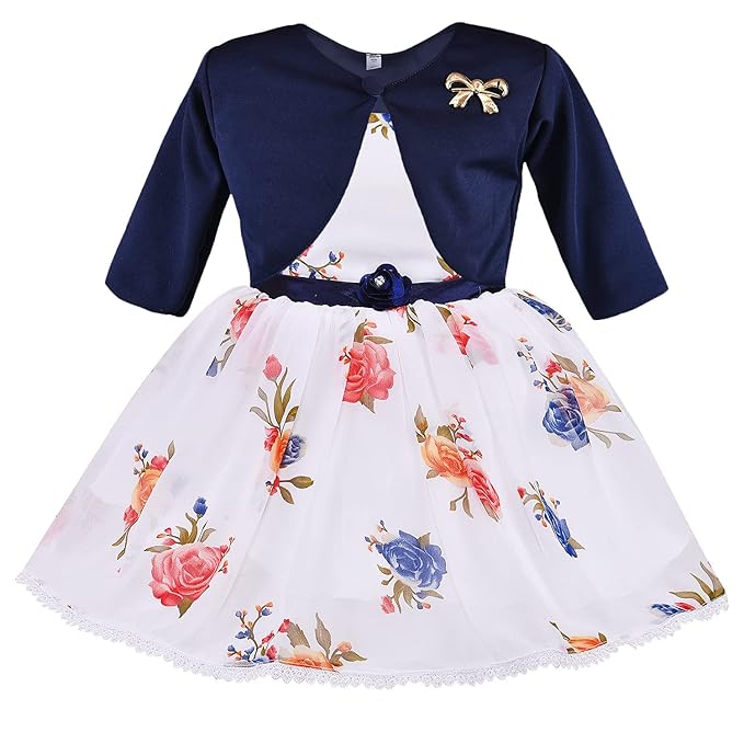 baby girls partywear frocks dress for girls fe3004whtJKTNBS