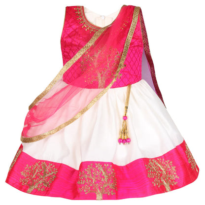 Girls Embroidered Ethnic Half saree dress Fe3133