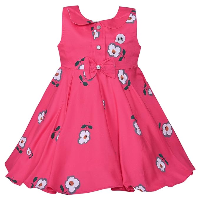 Girls cotton Floral Printed Summer Dress