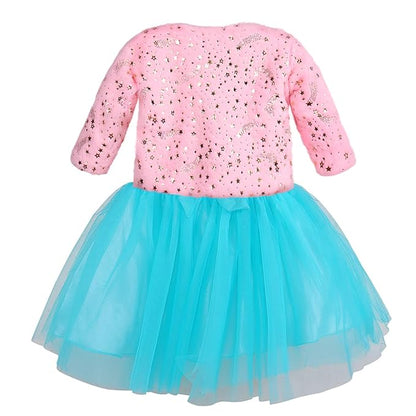 baby girls partywear frocks dress for girls fe3132bluJKTBPNKF