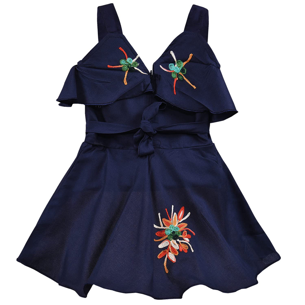 Baby Girls Grey Embroidered Overlay Dress - Wish Karo - photo 6