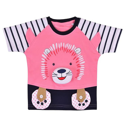 Boys Graphic Printed Striped Clothing set bt41bpk