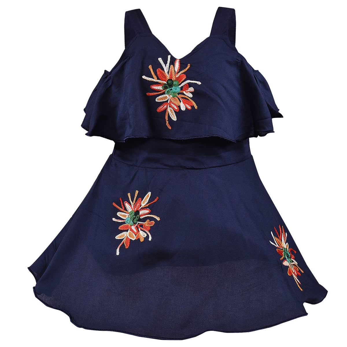 Baby Girls Grey Embroidered Overlay Dress - Wish Karo - photo 5
