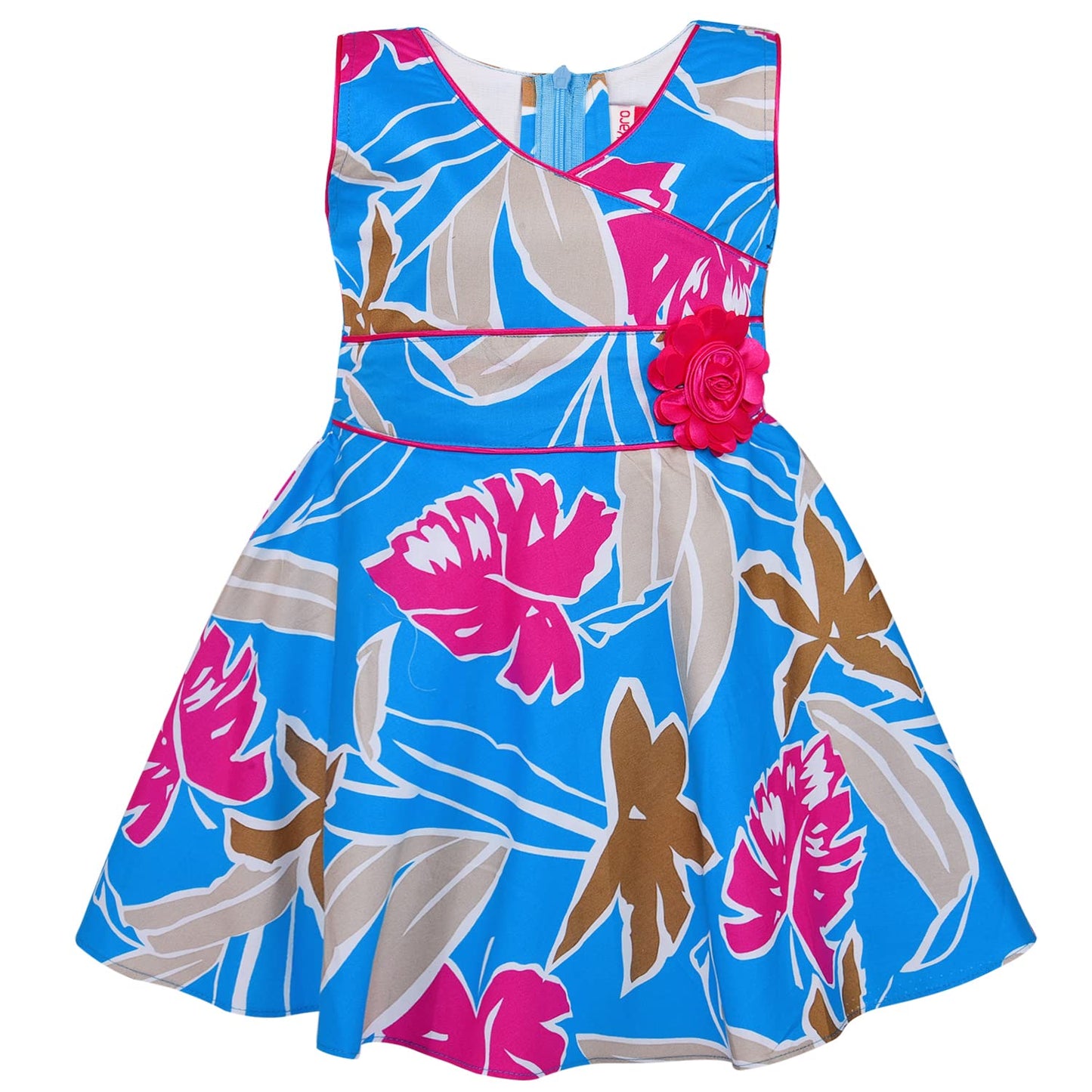 B2B Baby Girl Cotton Summer Dress Wholesale | Sleeveless Floral Casual Wear Bulk