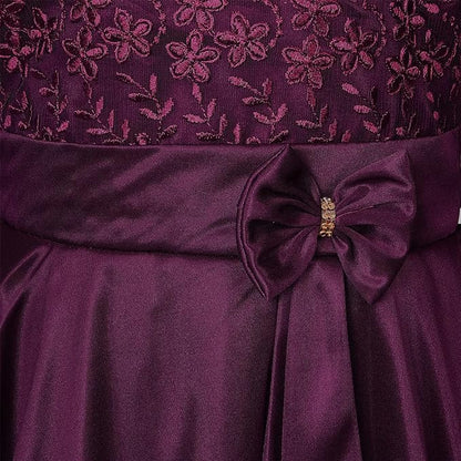 Girls Bow Embroidered Party Wear Dress fe2644ppl