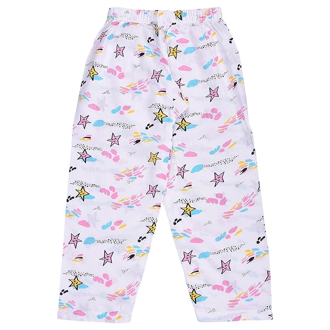 Kids Nightwear Boys & Girls Cotton Blend Shirt & Pyjama Set nd61wht