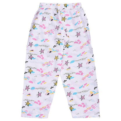 Kids Nightwear Boys & Girls Cotton Blend Shirt & Pyjama Set nd61wht