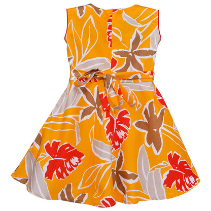 B2B Baby Girl Cotton Summer Dress Wholesale | Sleeveless Floral Casual Wear Bulk