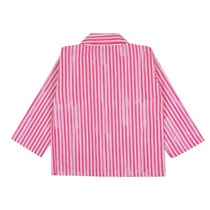 Unisex Printed Top and Bottom Pyjamas Night Dress nd50pnk