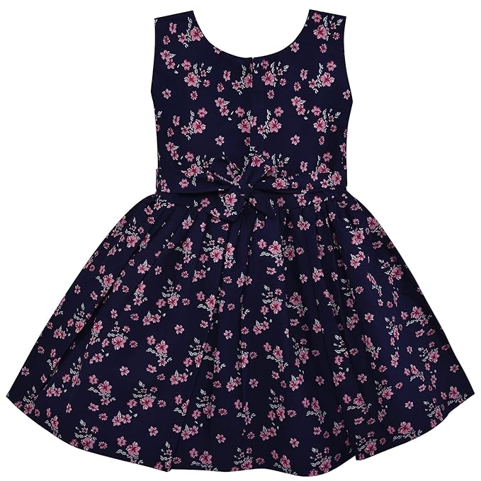 Girls Floral Printed Cotton Summer Dress