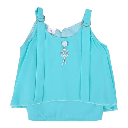 Baby Girls Top and Dhoti Pant Dress For Girls-(csl302blu)