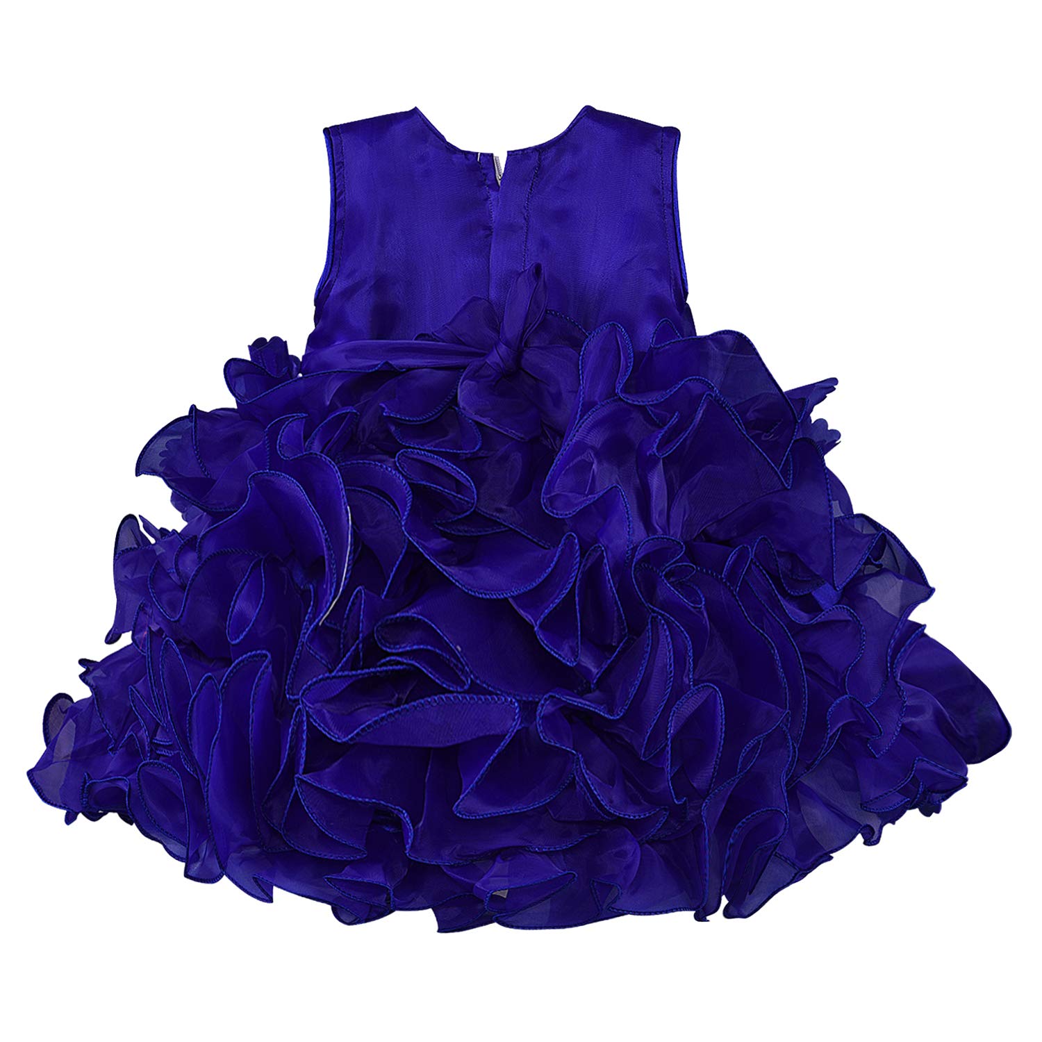 Baby Girls Frock Dress-fe2753blu -  Party Wear - frocks Party Wear - baby dress