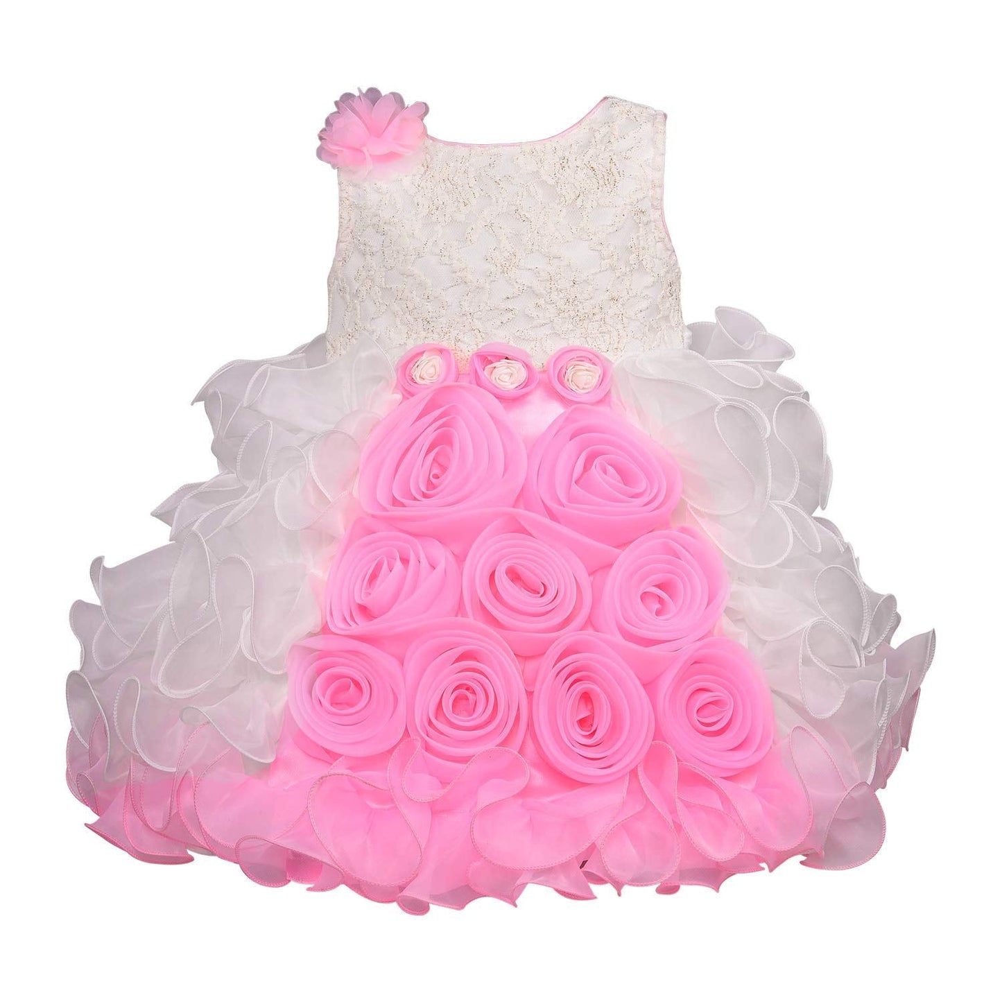 Baby Girls Party Wear Frock Dress bxa170bpnk -  Party Wear - frocks Party Wear - baby dress