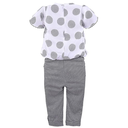 Baby Girls Top and Pant Dress For Girls-(csl328gry)