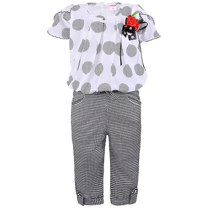 Baby Girls Top and Pant Dress For Girls-(csl328gry)