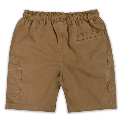 Boys Cotton Denim Cargo Shorts with Drawstring Waist shrt016