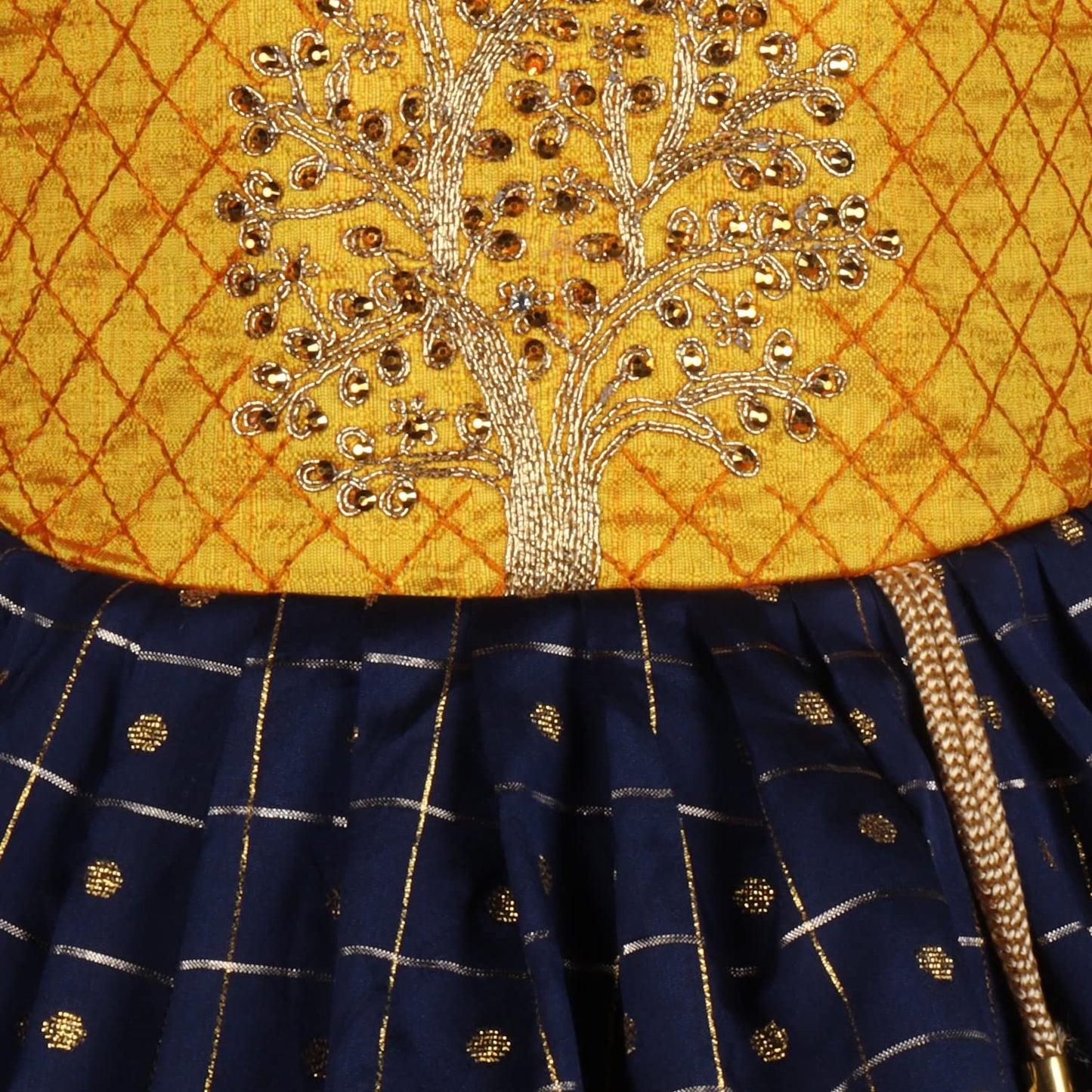 Girls Frock Dress for Kids-(fe3117nbchks)