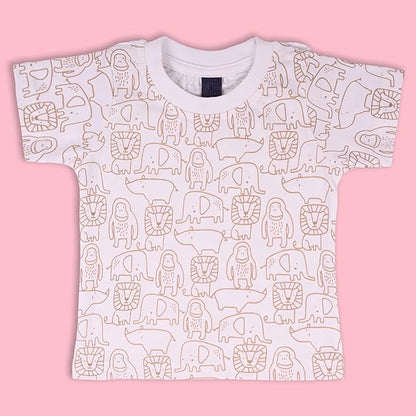Boys Conversational Printed Cotton Dungaree Set bt687