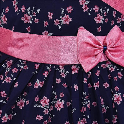 Girls Floral Printed Cotton Summer Dress