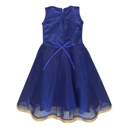 Girls Long Frock LF121blu -   Dresses