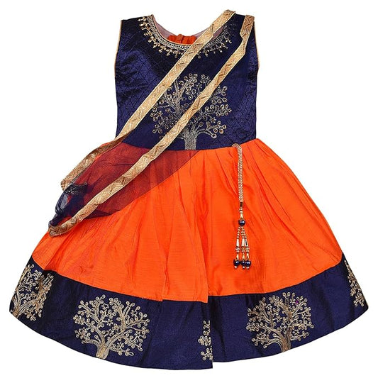 Girls Embroidered Ethnic Half saree dress Fe3133