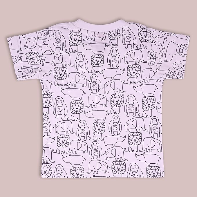 Boys Conversational Printed Cotton Dungaree Set bt687