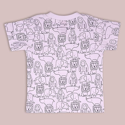 Boys Conversational Printed Cotton Dungaree Set bt687