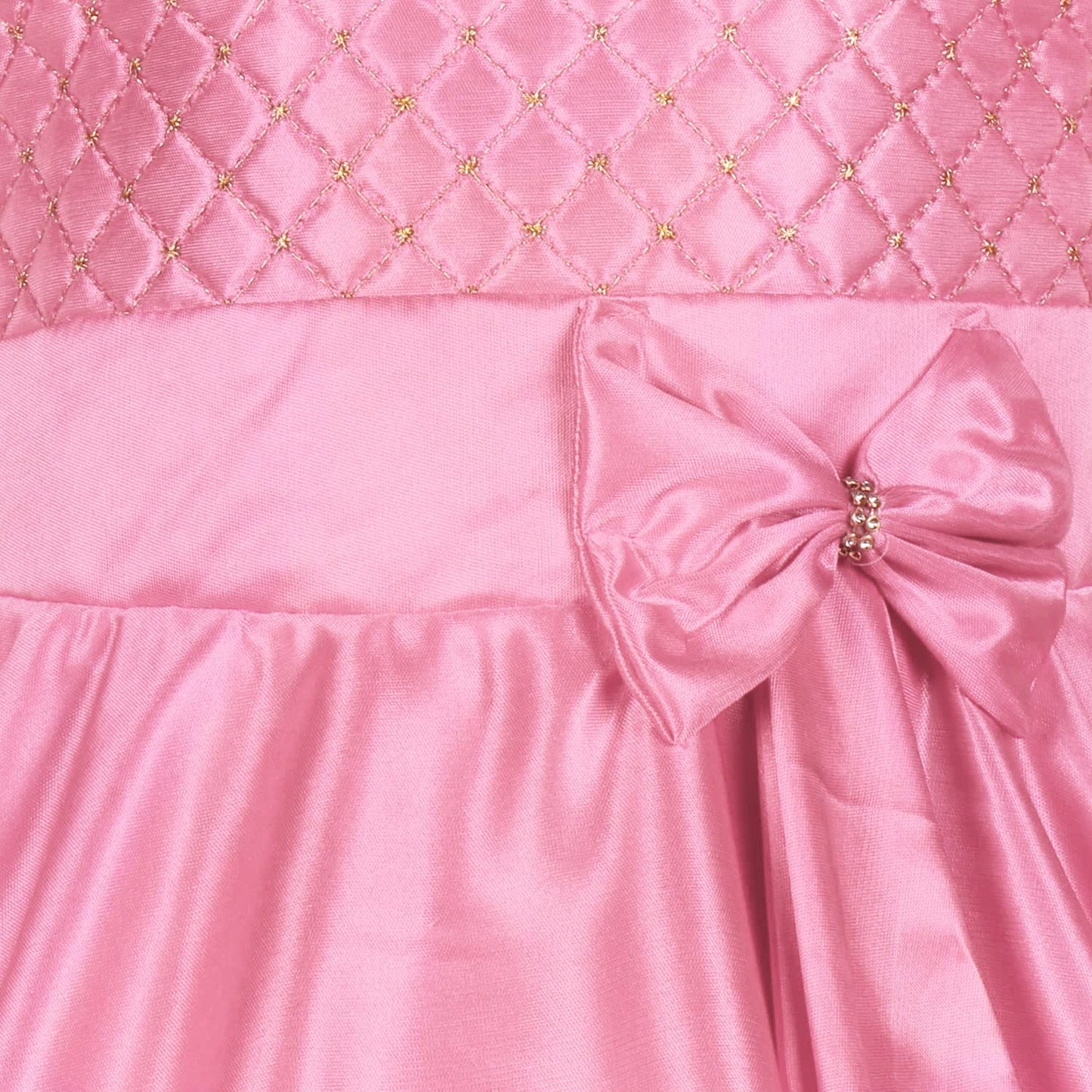 Girls A-Line Frock Dress With Tie-Up