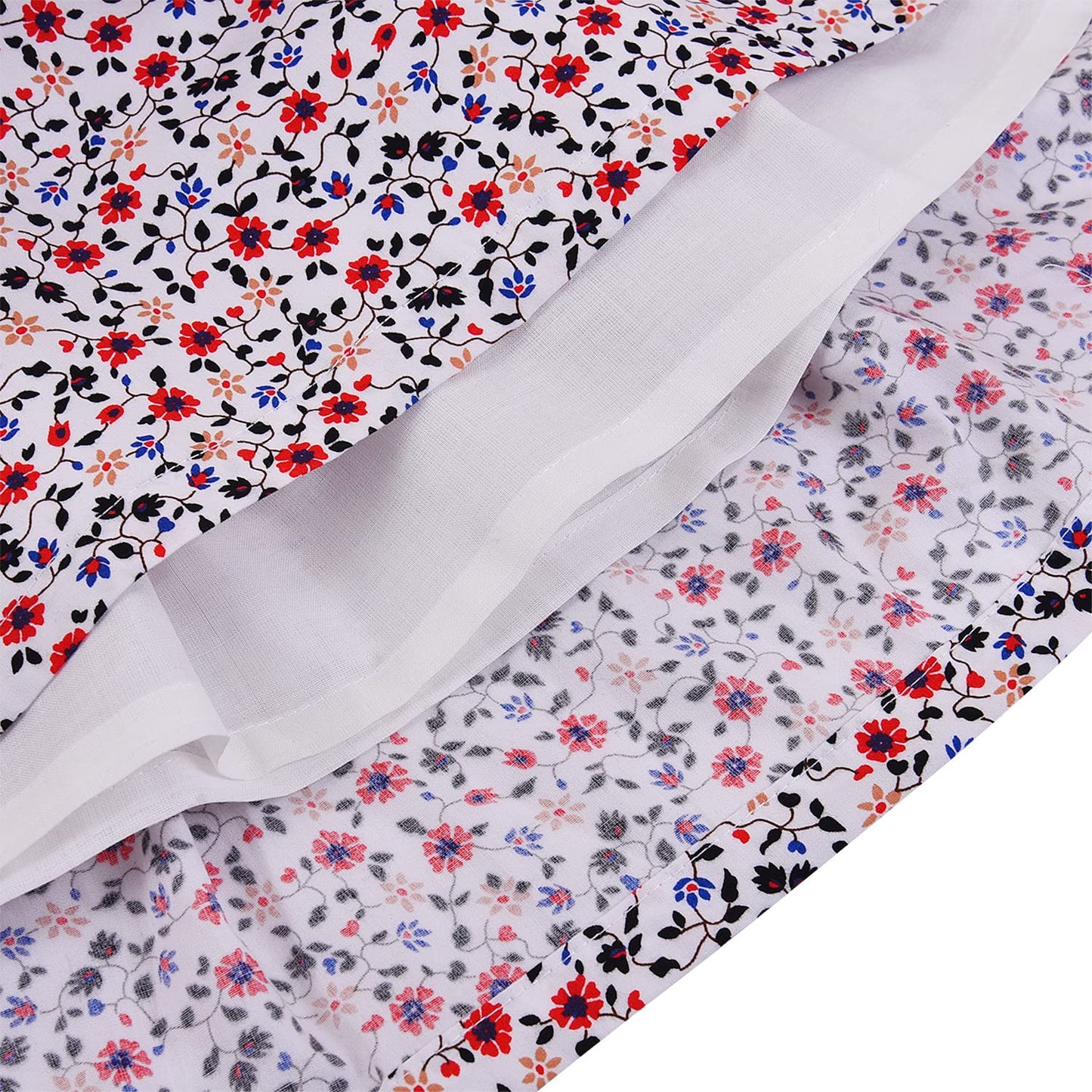 Girls Floral Printed Fit and Flare dress with bow detail ctn558