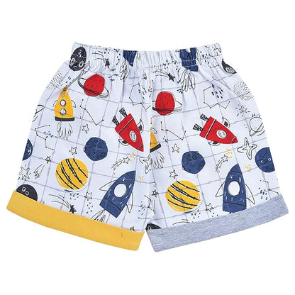 Baby Boy Space Rocket Outfit Set | Cotton T-Shirt & Shorts