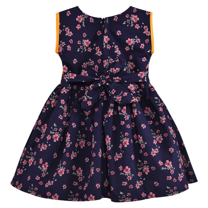 Girls Pure Cotton Floral Printed Summer Casual Dress