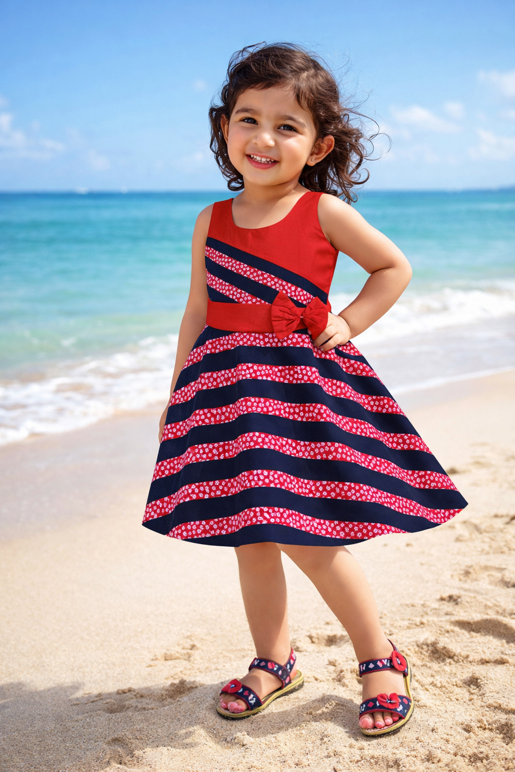 Baby Girls Midi/Knee Length Casual Dress ctn433pnk