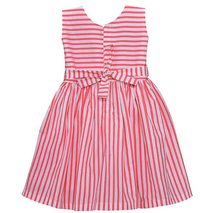 Girls Midi/Knee Length Casual Dress ctn333pnk
